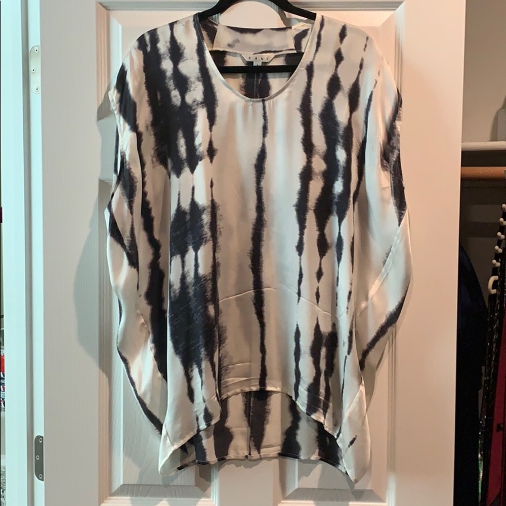 Cabi Boho Black & White Poncho Tunic SZ L